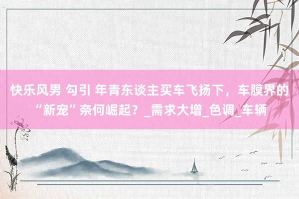 快乐风男 勾引 年青东谈主买车飞扬下，车膜界的“新宠”奈何崛起？_需求大增_色调_车辆