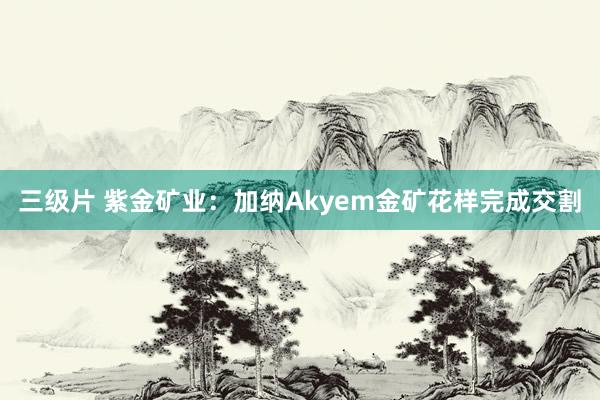 三级片 紫金矿业：加纳Akyem金矿花样完成交割